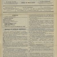 0535 - Page 529 - Sommaire / Chronique et nouvelles scientifiques. Association générale des médecins de France / Hôpitaux de Paris / Concours de l'internat de l'Hospice de Brévannes / Facultés de médecine