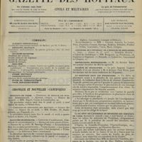 0559 - Page 553 - Sommaire / Chronique et nouvelles scientifiques. Hôpitaux de Paris / Facultés de médecine / Concours de l'internat de l'Hospice de Brévannes / Distinctions honorifiques / Société de géographie / Le sabotage dans les pharmacies / La société de l'internat en médecine des hôpitaux de Paris