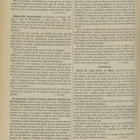 0592 - Page 586 - Analyses. Médecine. La mort subite chez l'enfant. (Brelet. Th. de Paris...). [L. Babonneix] / Endocardite rhumatismale. (Cadilhac et Roger. Soc. des sc. méd. de Montpellier...). [L. Gayard] / La suppression totale de l'alcool dans les maladies cardio-vasculaires. (Riforma med...). [A. Gaullieur l'Hardy] / Médecine mentale. Délire mégalomaniaque associé à une folie raisonnante de persécutions, délire des persécutés-persécuteurs, dégénérés. (Jacquemet et Euzières. Soc. des sc. méd. de Montpellier...). [L. Gayard] / Chirurgie. Cancer du corps utérin au début. (Guérin-Valmale. Soc. des sc. méd. de Montpellier...). [L. Gayard]