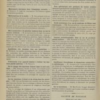 0636 - Page 630 - Médecine pratique. Le gomenol. Indications et mode d'administration / Sociétés savantes. Académie des sciences. (Séance du 29 avril 1907). Mode d'action du salicylate de soude sur l'excrétion urique. M. Pierre Fauvel / Sur le lait amer. MM. Trillat et Sauton