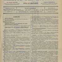 0643 - Page 637 - Sommaire / Chronique et nouvelles scientifiques. Hôpitaux de Paris / Facultés de Médecine / Concours d'internat de la maison de Nanterre / Distinctions honorifiques / Guerre / Académie de Médecine / Société de médecine de Paris