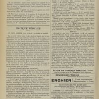 0652 - Page 646 - Sociétés savantes. Société de chirurgie. (Séance du 1er mai 1907 [fin]). Sténose pylorique. M. Tuffier / (Séance du 8 mai 1907) / Pratique médicale. Un vieux remède trop oublié : la cure de raisin / Actes de la Faculté de médecine de Paris. Du 20 au 25 mai 1907. Examens de doctorat / Thèses