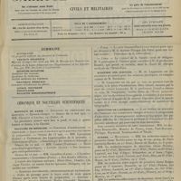 0667 - Page 661 - Sommaire / Chronique et nouvelles scientifiques. Hôpitaux de Paris / Facultés de médecine / Académie des sciences / Ministère de l'intérieur / Guerre. (Voir la suite des Nouvelles, p. 670)
