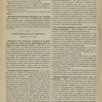0674 - Page 668 - Sociétés savantes. Académie de médecine. (Séance du 14 mai 1907). L'alcoolisme. M. Brunon... / De l'application de certains médicaments par injections intra-veineuse. M. A. Darier / Société médicale des hôpitaux. (Séance du 10 mai 1907). Présentation d'un volumineux anévrisme de la partie tout initiale de l'aorte, presque complètement guéri par oblitération concentrique de la poche. MM. Henri Lamy et Maurice Cléret / Rumination chez une fillette de trois ans. M. Comby / Aphasie motrice et agraphie incomplète au cours d'un syndrome paralytique. MM. Ed. Toulouse et L. Marchand / Du polyadénome gastrique à centre fibreux et de son évolution cancéreuse. MM. Ménétrier et Clunet / Méningo-encéphalite et hémorragie biliaire chez une épileptique. MM. L. Marchand et H. Nouët...