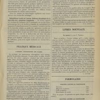 0675 - Page 669 - Sociétés savantes. Société médicale des hôpitaux. (Séance du 10 mai 1907). Méningo-encéphalite et hémorragie biliaire chez une épileptique. MM. L. Marchand et H. Nouët... / Infantilisme tardif de l'adulte. Sclérose atrophique de la thyroïde avec néogénèse lymphoïde. M. Gandy / Pratique médicale. Comment désodoriser les plaies. [Dr P. Giboin] / Livres nouveaux. Le cancer, par J. Thomas. [L. Alquier] / Formulaire. Paquets contre la gastralgie / Gouttes contre la gastralgie