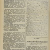 0694 - Page 688 - Mammite suppurée post-typhique ; par Henri Roger... / Note sur l'hydrorachis traumatique aigüe ; par le Médecin principal Moty...