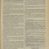 0723 - Page 717 - Sociétés savantes. Société de biologie. (Séance du 25 mai 1907). Influence des principales voies d'administration sur la dose minima mortelle de spartéine (sulfate). M. Maurel / Sur les altérations du foie et des reins consécutives aux ablations du thyroïdes et des parathyroïdes chez le chien. MM. Arquier et Theuveny / Sur les infections sanguines autogènes ou hétérogènes chez les animaux à l'état normal. MM. Sacquepée et Loiseleur / Coeur de Traube et hyperplasie médullaire des surrénales. MM. Vaquez et Aubertin / Importance fonctionnelle du pigment dans la surrénale. M. Mulon / Formulaire. Posologie de la digitaline dans le rétrécissement mitral