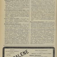 0740 - Page 734 - Articles originaux des principales publications françaises et étrangères. Annales des maladies de l'oreille, du nez et du pharynx / Annales d'hygiène publique et de médecine légale / Archives de médecine des enfants / Münchener medizinsche Wochenschrift / Wiener klinische Wochenschrift