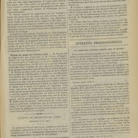 0747 - Page 741 - Sociétés savantes. Société de chirurgie. (Séance du 29 mai 1907). Tuberculose iléo-caecale. M. Routier / Torsion en masse de l'intestin grêle. M. Delbet, sur une observation de M. Tesson... / Société de médecine de Paris. (Séance du 25 mai 1907). Mastoïdite séreuse. M. Courtade / M. Richelot : traitement des fistules vésico-vaginales graves / Intérêts professionnels. Les médecins contre l'impôt sur le revenu