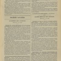 0793 - Page 787 - Formulaire. L'action ocytocique de la quinine / Sociétés savantes. Académie des sciences. (Séance du 3 juin 1907). Influence des rapides déplacements d'air que provoque l'automobile sur la nutrition générale, par M. A. Mouneyrat / Sur un nouveau procédé de diagnostic expérimental de la tuberculose. M. H. Vallée / Société médicale des hôpitaux. (Séance du 7 juin 1907). Erysipèles de la face au cours du traitement opothérapique ovarien. MM. Louis Rénon et Arthur Delille / Sporotrichoses des muqueuses. Sporotrichosides muqueuses ulcéreuses et saprophytisme du sporotrichum Beurmanni. MM. De Beurmann et Gougerot