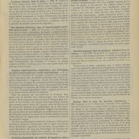 0795 - Page 789 - Sociétés savantes. Société de biologie. (Séance du 8 juin 1907). Les sulfo-éthers dans la bile et dans les matières fécales. MM. H. Labbé et G. Vitry / L'indican urinaire dans le jeûne. MM. H. Labbé et G. Vitry / Les éléments cellulaires dans le liquide céphalo-rachidien après la mort. MM. M. Villaret et L. Tixier / Anémies expérimentales consécutives aux ulcérations du pylore déterminées par l'acide chlorhydrique. M. L. Tixier / Evolution plasmodiale des cellules de Langhaus extra-placentaires. MM. L. Nattan-Larrier et A. Brindeau / Sur la teneur en bilirubine du sérum sanguin dans la colique de plomb. MM. Gilbert et Herscher / Infection sanguine chez les animaux. Influence de la virulence. MM. Sacquépée et Loiseleur / Passage dans le sang des microbes intestinaux. MM. Garnier et L. G. Simon / Influence des principales voies d'administration sur les doses minima mortelles de convallamarine. M. Maurel