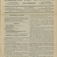 0811 - Page 805 - Sommaire / Chronique et nouvelles scientifiques. Hôpitaux de Paris / Facultés de médecine / Monument Tillaux / Guerre / Statistique