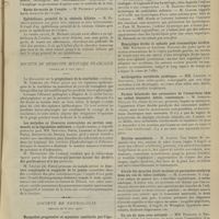 0819 - Page 813 - Sociétés savantes. Société de chirurgie. (Séance du 12 juin 1907). Rétrécissement cicatriciel de l'oesophage. M. Jalaguier / Kyste dermoïde de l'ovaire. M. Potherat / Epithélioma primitif de la vésicule biliaire. M. Michaux / Société de médecine militaire française. (Séance du 6 juin 1907). La prophylaxie de la scarlatine. M. Lemoine... / Les maladies ou blessures contractées en service commandé et la législation militaire. MM. Simonnin, Sieur, Lemoine et Billet..., Bonnette... / Société de neurologie. (Séance du 6 juin 1907). Myopathie progressive et myotonie améliorée par l'opothérapie hypophysaire. MM. Lévi et De Rothschild / Oedème chronique unilatéral. MM. Klippel et Monnier-Vinard / Hémiplégie droite et aphasie post-traumatique tardive. MM. Raymon et Lejonne / Arthropathie vertébrale tabétique. MM. Lejonne et Gougerot / Parésie bilatérale des extenseurs de l'avant-bras chez un enfant dégénéré, débile, catatonique. M. Armand-Delille / Névrite ascendante. M. Aynaud / Ataxie des muscles oculo-moteurs et paralysies oculaires dans un cas de tabes juvénile. M. Cantonnet / Un cas de zona autopsie. MM. Déjerine et Thomas / Gangrène symétrique des extrémités. MM. Raymond et Gougerot