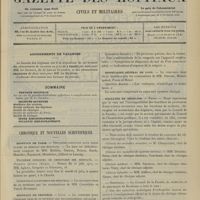 0859 - Page 853 - Sommaire / Chronique et nouvelles scientifiques. Hôpitaux de Paris / Hôpitaux de Province / Dispensaire général de Lyon / Facultés de médecine. (Voir la suite des Nouvelles, p. 861)