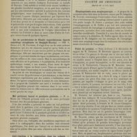 0864 - Page 858 - Sociétés savantes. Société médicale des hôpitaux. (Séance du 22 juin 1907). Adipose douloureuse ou maladie de Dercum, chez une tuberculeuse. M. E. De Massary / Cas de porokératose de Nibelli (hyperkératose figurée centrifuge atrophiante de Respighi-Ducrey. MM. L. Borcq et L.-M. Pautrier / Mal perforant buccal et paralysie générale. M. A. Marie... / Cuti-réaction à la tuberculine chez les enfants. M. Dufour / Société de chirurgie. (Séance du 20 juin 1907). Oesophagotomie sous oesophagoscopie. M. Tuffier / Plaies du poumon. M. Delorme. M. Beurnier