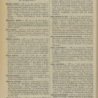 0880 - Page 874 - Articles originaux des principales publications françaises et étrangères. Marseille médical / Montpellier médical / Nord médical / Pédiatrie pratique / Presse médicale / Province médicale / Revue de chirurgie / Revue de médecine / Revue hebdomadaire de laryngologie, d'otologie et de rhinologie / Revue médicale de l'Est / Revue mensuelle des maladies de l'enfance / Revue neurologique / Revue scientifique / Semaine gynécologique / Semaine médicale
