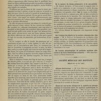 0900 - Page 894 - Médecine pratique. Hygiène de la bouche pendant la première dentition ; d'après le Docteur Caillon... / Avis / Sociétés savantes. Académie des sciences. (Séance du 24 juin 1907). De la mesure du champ pulmonaire et de son activité. M. Gabriel Arthaud / Sur l'origine des dépôts de la matière colorante des vins rouges. M. A. Trillat / Société médicale des hôpitaux. (Séance du 29 juin 1907). Adipose douloureuse. M. Léon Bernard / Etude sur une forme clinique de la syphilis du névraxe réalisant la transition entre les myélites syphilitiques, le tabes et la paralysie générale. MM. Georges Guillain et Thaon