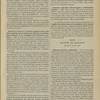 0901 - Page 895 - Sociétés savantes. Société médicale des hôpitaux. (Séance du 29 juin 1907). Etude sur une forme clinique de la syphilis du névraxe réalisant la transition entre les myélites syphilitiques, le tabes et la paralysie générale. MM. Georges Guillain et Thaon / Guérison de deux cas de septico-pyohémie grave après fièvre typhoïde par les solutions de collargol en injections intra-veineuses, et en traitement local (pleurésie purulente). MM. H. Triboulet, Francoz et Silbert / Le phénomène des interosseux de la main ou phénomène des doigts dans l'hémiplégie organique. M. Souques / Syndrome radiculaire blennorragique à prédominance sciatique. MM. Lortat-Jacob et Salomon / Emploi de la tuberculine pour le diagnostic de la tuberculose : MM. Claisse, Souques, Bezançon, Comby, Dufour, Mosny, Labbé, Milian / Société de biologie. (Séance du 29 juin 1907). Athérome artériel et calcification. M. O. Josué
