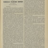 0909 - Page 903 - Clinique médicale. Les réactions de défense de l'organisme contre la tuberculose pulmonaire chronique ; par M. Hirtz...