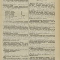 0935 - Page 929 - Sociétés savantes. Académie des sciences. (Séance du 1er juillet 1907). Sur le rôle de la rate dans les trypanosomiases. MM. Laveran et Thiroux / Les sérums artificiels à minéralisation complexe, milieux vitaux. Leurs effets après les hémorragies. M. Fléig / Calcification et décalcification chez l'homme. M. P. Ferrier / Société médicale des hôpitaux. (Séance du 5 juillet 1907). Avaleurs de corps étrangers. M. Marie... / Contribution au nervosisme hyperthyroïdien. Hyperthyroïdie cardio-bulbaire. MM. Léopold-Lévi et Henri De Rothschild / Deux cas de chorée chronique de l'enfance. MM. Jules Voisin, Roger Voisin, Macé De Lépinay