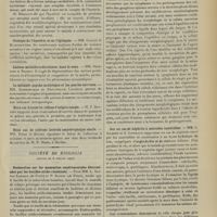 0939 - Page 933 - Sociétés savantes. Société de neurologie. (Séance du 4 juillet 1907). Etude du névraxe de deux hystériques. M. Claude / Urologie de l'hystérie et de l'épilepsie. MM. Claude et Blanchetière / Lésions médullo-radiculaires dans le zona. MM. Dejerine et Thomas / La méthode psycho-analytique et les psycho-névroses. MM. Schmeirgeld et Provotelle / Deux cas d'entérite réflexe d'origine nasale. M. F. Bonnier / Deux cas de sclérose latérale amyotrophique sénile. MM. Rossi et Roussi / Société de biologie. (Séance du 6 juillet 1907). Recherches sur les mammites expérimentales déterminées par les bacilles acido-résistants. MM. L. Nattan-Larrier... et P. Boveri... / Plasticité des neurones sensitifs et amiboïsme. M. G. Marinesco / Sur un cas de néphrite à microbes anaérobies. MM. A. Gilbert et A. Lippmann