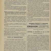 0950 - Page 944 - Livres nouveaux. Chirurgie de l'estomac, par Th. Tuffier. (In Bibliol. de chir. contemp. de Ricard et Rochard). [Étienne Le Sourd] / Mémento thérapeutique et formulaire pharmaceutique des maladies infantiles [deuxième édition], par le Docteur Henri Gillet... [L. Gayard] / Notes de thérapeutique. Le jus de raisins comme boisson d'été / Notes pour l'internat. Symptômes et diagnostic du mal de Pott dorso-lombaire