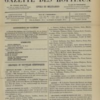0979 - Page 973 - Sommaire / Chronique et nouvelles scientifiques. Hôpitaux de Paris / Médaille des épidémies / École du service de santé / Mission / Les sports d'hiver en France en 1908