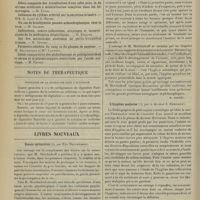 0988 - Page 982 - Sociétés savantes. Société de biologie. (Séance du 13 juillet 1907 [fin]). Notes de thérapeutique. Posologie de la digitaline dans l'asystolie / Livres nouveaux. Essais optimistes, par Elie Metchnikoff. [H. Grenet] / L'hygiène moderne, par le Docteur J. Héricourt. [A. Gaullieur l'Hardy]