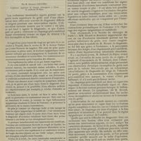 0993 - Page 987 - Occlusion intestinale aigüe par bride portant sur la partie supérieure du grêle. Laparotomie. Guérison ; par M. Georges Leclerc...