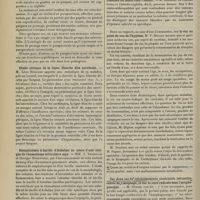 0996 - Page 990 - Sociétés savantes. Société médicale des hôpitaux. (Séance du 19 juillet 1907). MM. Bergé et A. Pélissier : Névrite cubitale bilatérale accompagnée d'une névrite localisée à la branche saphène interne du crural droit / Parapsoriasis de Brocq. MM. Queyrat et Pautier / Etude critique de la ligne blanche dite surrénale. M. Léon Bernard / Biosepticémie à bacille d'Achalme au cours d'une attaque de rhumatisme articulaire aigu. MM. J. Thiroloix et Georges Rosenthal / Société de médecine de Paris. (Séance du 22 juillet 1907). Les causes d'erreur dans le diagnostic des tumeurs blanches au début chez l'enfant. M. Barbier / Le vin au point de vue de l'hygiène. M. P. Dignat / Sur deux cas de rétrécissements cicatriciels infranchissables de l'oesophage, et sur la cure radicale sous l'oesophagoscopie. M. Guisez