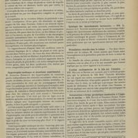 0997 - Page 991 - Sociétés savantes. Société de biologie. (Séance du 20 juillet 1907). Sur le syndrome hépatique de la colique de plomb. MM. Gilbert et Herscher / Hypertrophie cardiaque et alcoolisme expérimental. M. Aubertin / Action empêchante d'un antisérum sur la production de précipitine. MM. B. Weill-Hallé et H. Lemaire / Cytologie des épanchements lactescents. MM. A. Jousset et J. Troisier / Fécondation retardée chez le cobaye. M. Godin / L'action excitomotrice de la bile sur l'intestin. MM. Hallion et Nepper / Intoxications à forme paralytique consécutive à l'ingestion de moules. MM. Netter et Ribadeau-Dumas