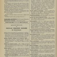 1000 - Page 994 - Intérêts professionnels. Responsabilité médicale / Articles originaux des principales publications françaises et étrangères. Archives d'électricité médicale expérimentales et cliniques / Annales d'hygiène publique et de médecine légale / Archives de médecine navale / Bulletin médical / Centralblatt fur innere Medizin / Deutsche medizinische Wochenschrift / Journal médical de Bruxelles / Journal des praticiens / Journal des sciences médicales de Lille / Presse médicale / Revue hebdomadaire de laryngologie, d'otologie et de rhinologie / Revue médicale de l'Est / Revue neurologique / Revue scientifique / Semaine médicale / Tribune médicale / Union médicale et scientifique du Nord-Est