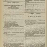 1008 - Page 1002 - Hospice de la Salpêtrière. Le syndrome Thalamique ; par le Professeur J. Déjerine / Hydrologie pratique. Indications et contre-indications de la cure de Cauterets ; par le Docteur André Bouyer fils... / Sociétés savantes. Académie de médecine. (Séance du 23 juillet 1907). Du vaccin. M. Kelsch / Pathogénie du rein mobile. M. Lucas-Championnière
