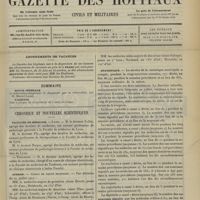 1015 - Page 1009 - Sommaire / Chronique et nouvelles scientifiques. Facultés de médecine / Guerre / Statistique