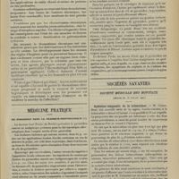 1031 - Page 1025 - Rhumatisme chronique. Électrothérapie ; par le Docteur Paul-Charles Petit... / Médecine pratique. Le pyramidon dans la pratique odontologique / Sociétés savantes. Société médicale des hôpitaux. (Séance de 26 juillet 1907). Ophtalmo-diagnostic de la tuberculose. M. Comby