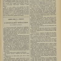 1067 - Page 1061 - Clinique dermatologique. Tuberculides papulo-nécrotiques ; par J. Brault... / Diagnostic précoce de la tuberculose par l'ophtalmo-réaction ; par M. Prouff...