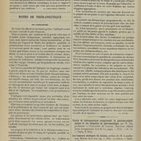 1072 - Page 1066 - Livres nouveaux. L'otite moyenne purulente aiguë et son traitement, par le Docteur Georges Laurens. [A. Gaullieur l'Hardy] / Notes de thérapeutique. De l'épilepsie