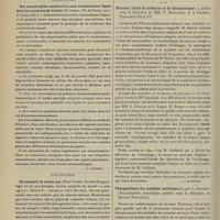 1082 - Page 1076 - Analyses. Pédiatrie. Prophylaxie des gastro-entérites des nourrissons ; la suralimentation et sin remède. (F. Blairon. Th. de Paris...). [L. Gayard] / Neurologie. Des amyotriphies consécutives aux traumatismes légers dans les accidents du travail. (P. Cibrie. Th de Paris...). [L. Gayard] / Psychiatrie. Un sommeil de trente ans. (Payl Farez. Société d'hypnologie et de psychologie...). [L. Gayard] / Livres nouveaux. Nouveau traité de médecine et de thérapeutique, publié sous la direction de MM. P. Brouardel et A Gilbert... [L. Le Sourd] / Thérapeutique des maladies nerveuses, par J. Grasset. (Encyclopédie scientifique publiée sous la direction du Docteur Toulouse). [L. Babonneix]
