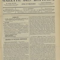 1123 - Page 1117 - Sommaire / Chronique et nouvelles scientifiques. Distinctions honorifiques / La situation médicale à Paris