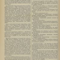 1128 - Page 1122 - Congrès français des médecins aliénistes & neurologistes de langue française XVIIe session [Genève-Lausanne, 1er-7 Août 1907]. Communications diverses. Un cas d'agénésie cérébrale par transformation kystique du cerveau pendant la vie intra-utérine. MM. Long et Wiki / Les cellules des cornes antérieures dans les arthropathies nerveuses. MM. G. Etienne et Champy... / Ataxie oculo-motrice d'origine labyrinthique dans le tabes. M. G. Etienne / Ecchymoses spontanées zoniformes. M. Etienne / Myosclérose atrophique et rétractile des vieillards. MM. Dupré et Ribierre / Lésions cérébelleuses dans la paralysie générale. M. Anglade / A propos de la syphilis cérébrale diffuse. M. Ch. Ladame... / Conception du tabes. M. Bernheim