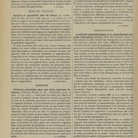 1166 - Page 1160 - Analyses. Médecine. Essai de classification pathogénique des polyuries insipides. (Caujoux et Delmas. Soc. des sc. méd. de Montpellier...). [L. Gayard] / Médecine infantile. Entérites et appendicite chez les enfants. (J. Comby. Arch. de méd. des enf...). [L. Babonneix] / Péritonite généralisée aiguë sans lésion apparente des viscères. (Edward Martin et alii. Philadelphia Acad. of Med...). [F. Gardner] / Anatomie. Contribution à l'étude de l'hypophyse. (H. Joris. Ac. royale de méd. de Belgique...). [L. Gayard] / Thérapeutique. La méthode plasmothérapique et la plasmothérapie sanguine [hémoplase]. (Antonin Piot. Th. de Lyon...). [L. Gayard]