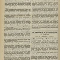 1174 - Page 1168 - Lithiase phosphatique de la vessie. Ablation des calculs par urétrotomie simple, sans taille ; par M. Jaboulay... / La classification et la nomenclature en médecine ; D'après MM. Lancereaux et Paulesco