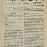1195 - Page 1189 - Sommaire / Chronique et nouvelles scientifiques. Les nouveaux hôpitaux militaires