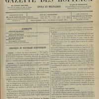 1231 - Page 1225 - Sommaire / Chronique et nouvelles scientifiques. Guerre / Marine / Les nouvelles casernes et le nouvel hôpital de chalons / Les maladies contagieuses dans les écoles communales