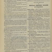1280 - Page 1274 - Chronique et nouvelles scientifiques. Bourses de doctorat / Bureaux d'hygiène / Nécrologie / Hôpital Saint-Antoine / Articles originaux des principales publications françaises et étrangères. Bulletin médical / Deutsche medizinische Wochenschrift / Medizinische Blaetter / Pester Medizinisch-chirurgische Presse / Journal de médecine et de chirurgie pratiques / Journal des praticiens / Presse médicale / Revue scientifique
