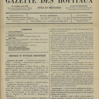 1291 - Page 1285 - Sommaire / Chronique et nouvelles scientifiques. Hôpitaux de Paris / Marine / Conditions d'aptitude physique pour l'admission dans les écoles / Statistique