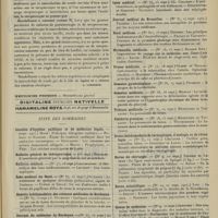 1313 - Page 1307 - Analyses. Bactériologie. Sur l'action du taurocholate de soude et de la bile des animaux sur le pneumocoque, le streptococcus mucosus et les autres streptocoques. (Munch. med. Wochens...). [A. Lemierre] / Suite des sommaires