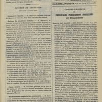 1385 - Page 1379 - Sociétés savantes. Académie des sciences. (Séance du 23 septembre 1907). Recherches sur la nature chimique de la matière colorante fondamentale des urines. M. Dombrowski / Société de chirurgie. (Séance du 2 octobre 1907). Lipomes de l'aisselle. M. Morestin / Ostéome du maxillaire inférieur. M. Morestin / Pince à utérus. M. Walther / Rétrécissement congénital du gros intestin. M. Hartmann / Articles originaux des principales publications françaises et étrangères. Gazzetta degli ospedali e delle cliniche