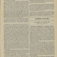 1393 - Page 1387 - Deux cas de contusion abdominale par passage d'une roue de voiture traitement par laparotomie ; par Victor Pauchet / Sociétés savantes. Académie de médecine. (Séance du 8 octobre 1907). Tuberculose inflammatoire et rachitisme tardif. M. Poncet