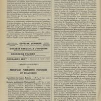 1396 - Page 1390 - Notes pour l'internat. Hématémèse / Articles originaux des principales publications françaises et étrangères. Centralblatt fur innere Medizin / Deutsche medizinische Wochenschrift / Medizinische Blaetter / Pester Medizinisch-chirurgische Presse / Policlinico